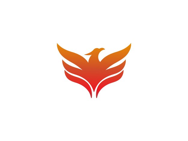 Logograma popular para el logotipo de plantilla de Phoenix y editable