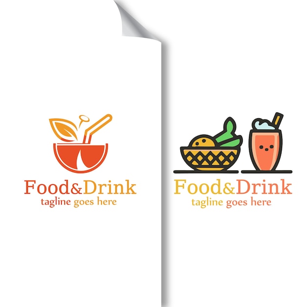 Logos de alimentos y bebidas artesanales de cocina y artesanía