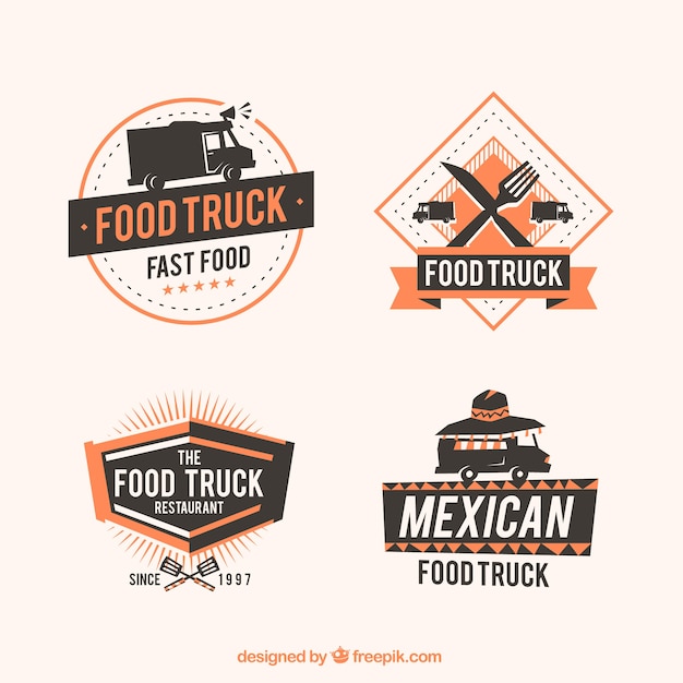 Logos de food truck con estilo elegante