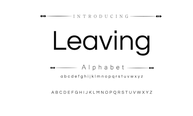 Logos de fuentes de letras del alfabeto moderno Tipografía de lujo fuentes de letras mínimas