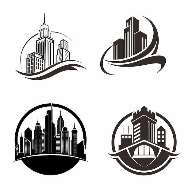 Logos del horizonte de la ciudad