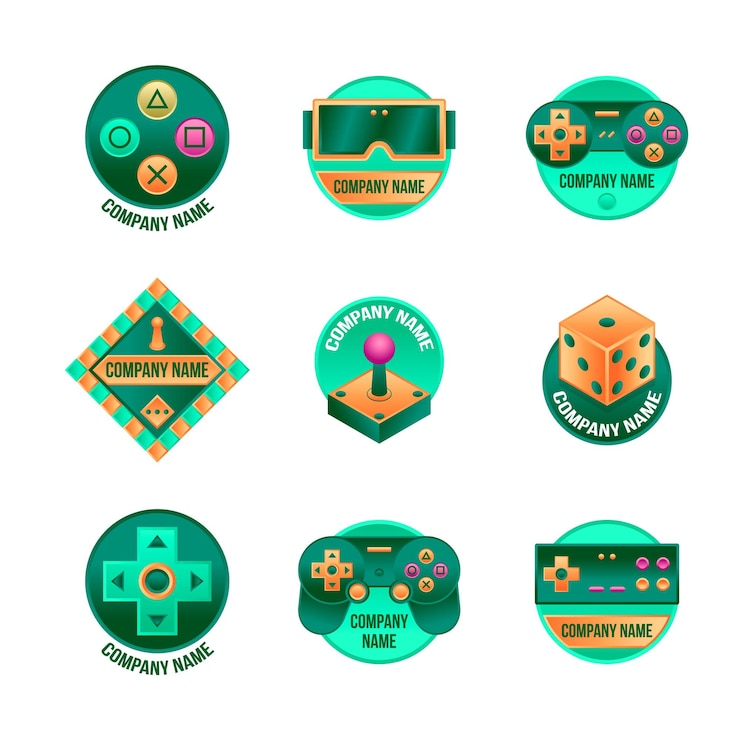 Vector logos de juegos retro