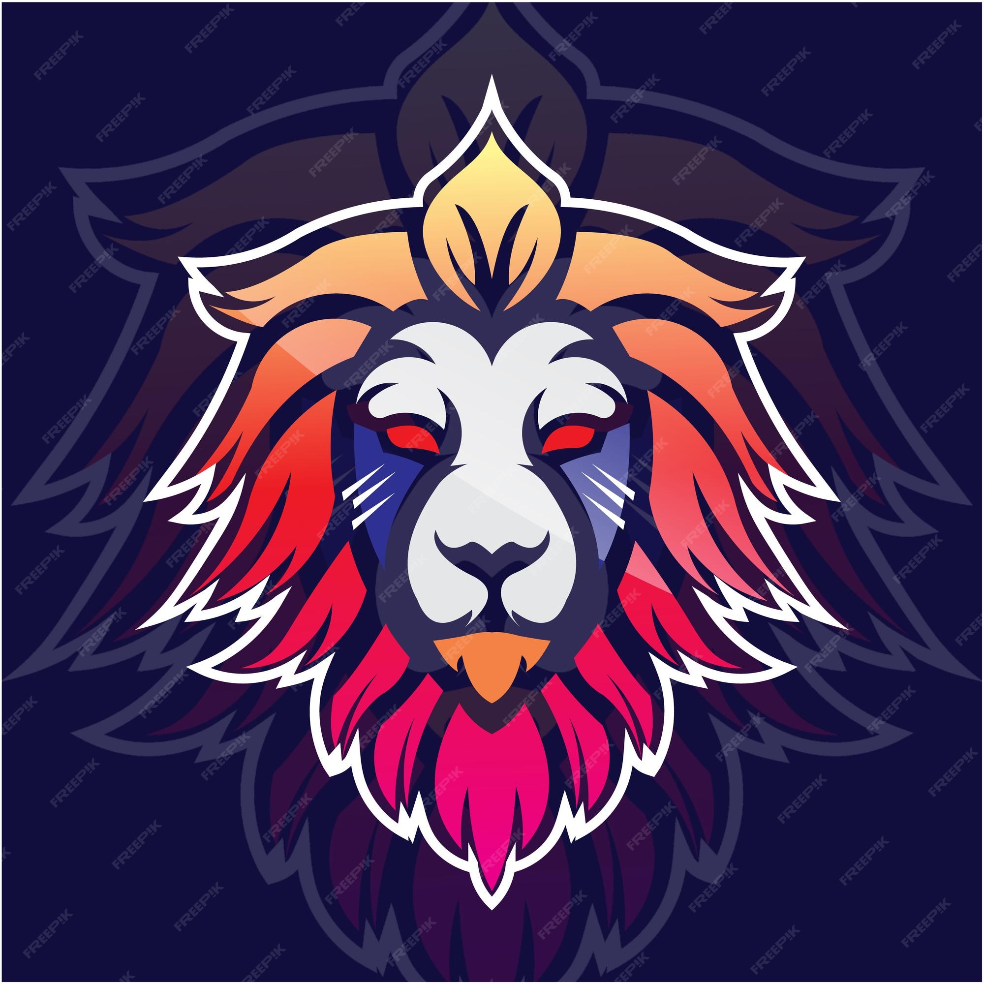 Logos de leones, a todo color | Vector Premium