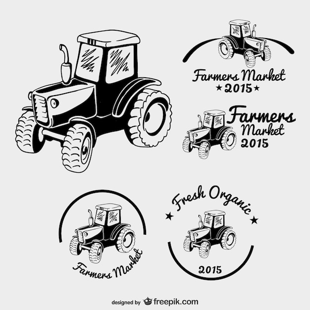 Logos de mercado de agricultores