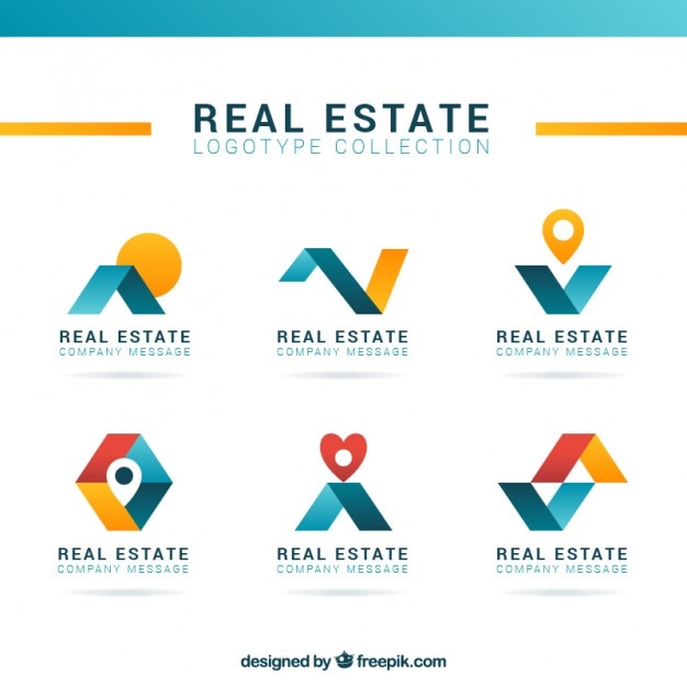 Logos modernos y abstractos de inmobiliaria