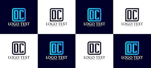 Logos modernos de lujo con letras dc