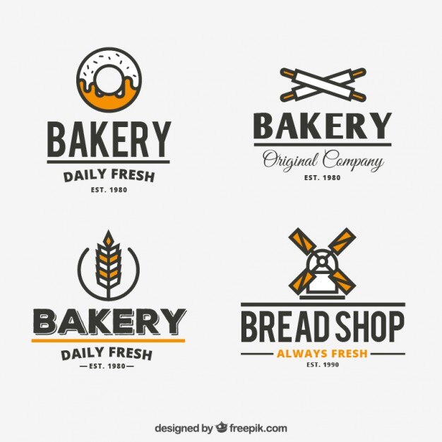 Logos retro de panadería