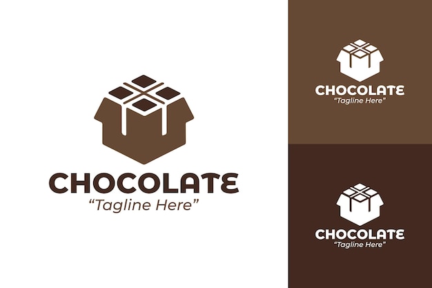 Logos únicos y artísticos para la identidad y comercialización de la marca de chocolate
