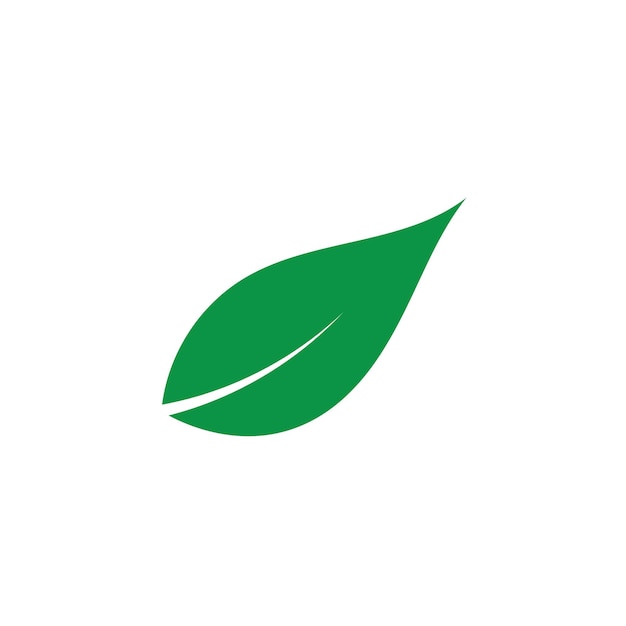 Logos de vector de elemento de naturaleza de ecología de hoja de árbol verde