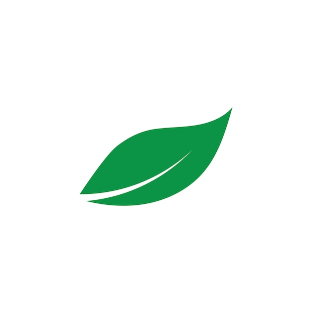 Logos de vector de elemento de naturaleza de ecología de hoja de árbol verde