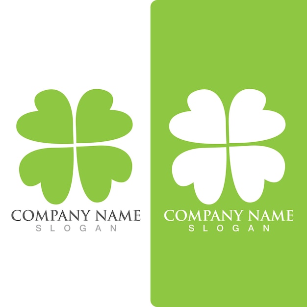 Logos de vector de elemento de naturaleza de ecología de hoja de árbol verde