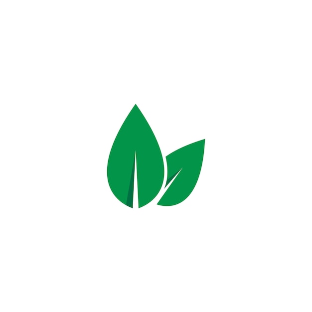 Logos de vector de elemento de naturaleza de ecología de hoja verde