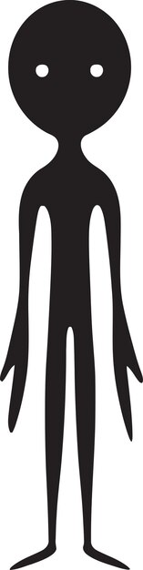 Logos vectoriales de Stickman en monocromo chic Cuestiones extravagantes Icono de Doodle Sickman en S