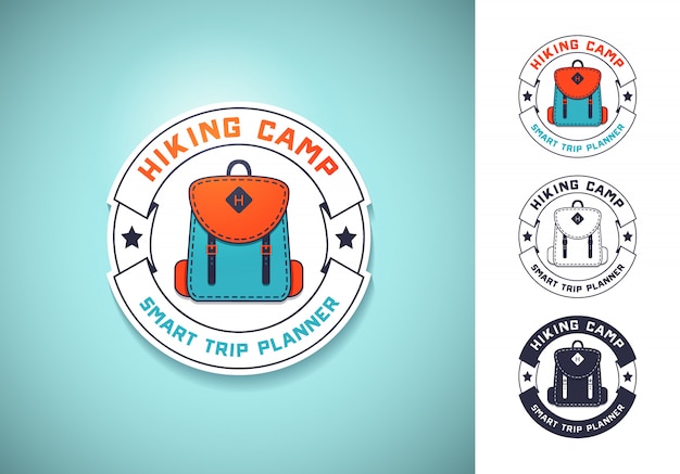 Vector logos vintage, emblemas, insignias de camping y aventuras al aire libre.