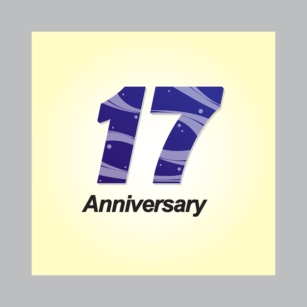 Logotipo del 17 aniversario con patrón de escoria