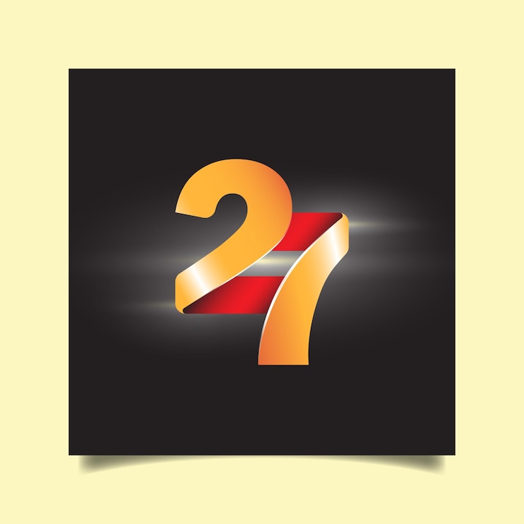 Vector logotipo del 27 aniversario