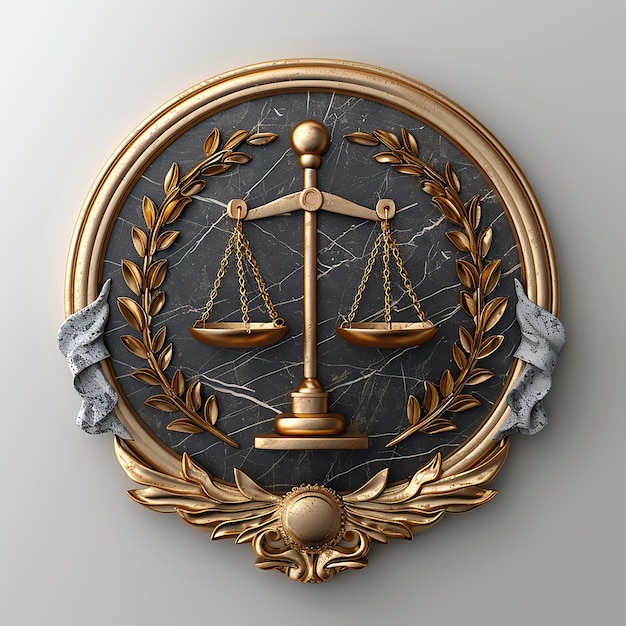 Un logotipo 3D para un abogado