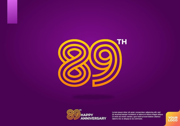 Logotipo del 89o aniversario