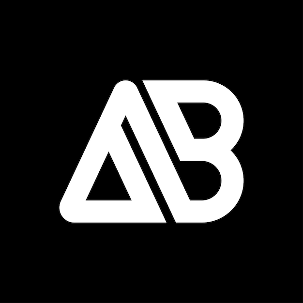 El logotipo AB es un logotipo minimalista, un logotipo monograma.