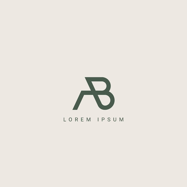 El logotipo AB y el logotipo BA basados en iniciales creativas mínimas La letra AB BA es un monograma elegante creativo