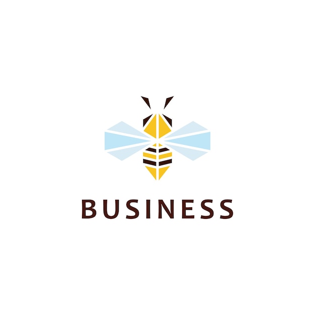 Logotipo de abeja icono de miel. ilustración de vector de símbolo de mosca