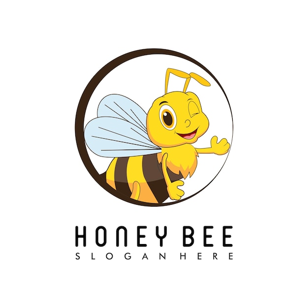 Logotipo de abeja de miel