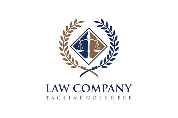 Logotipo de abogado y derecho Diseño moderno Estilo abstracto Ilustración vectorial Bufete de abogados Bufete de abogados