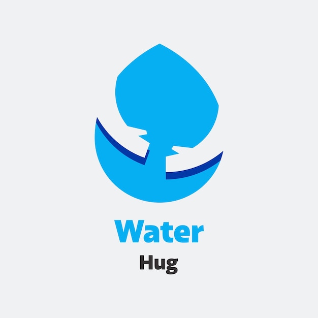 Logotipo de abrazo de agua