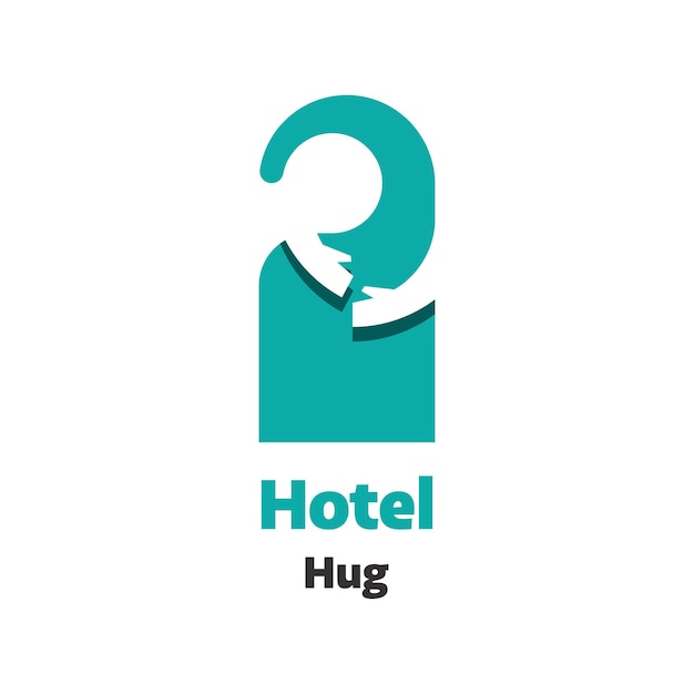 Logotipo del abrazo del hotel