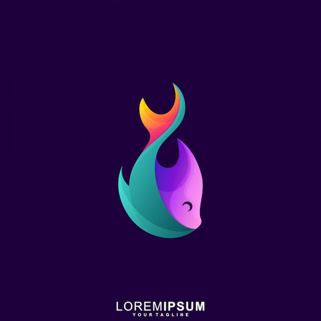 Logotipo de abstract fish premium