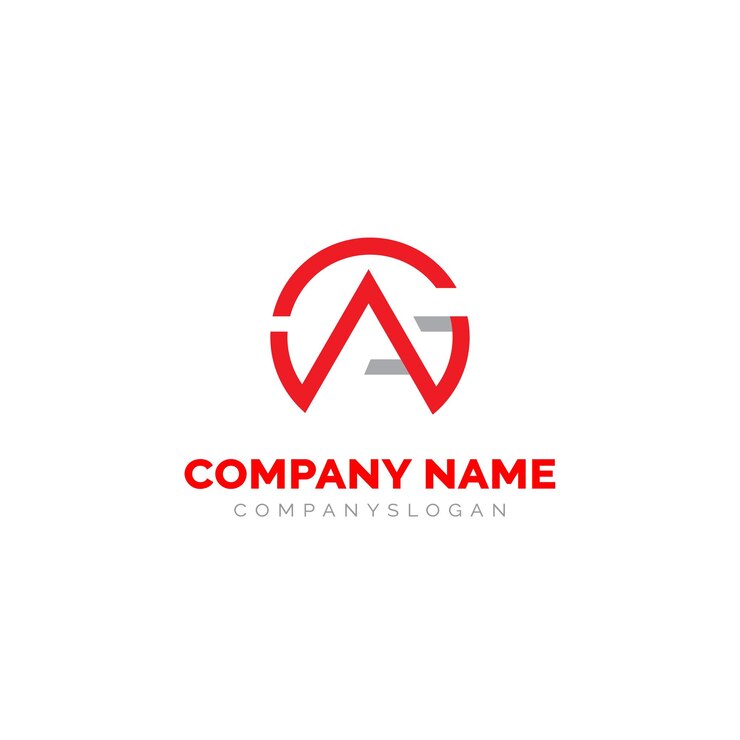 Vector logotipo abstracto ag