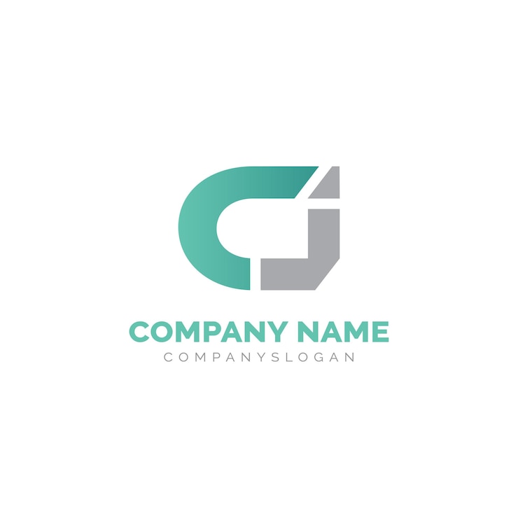Vector logotipo abstracto de cj
