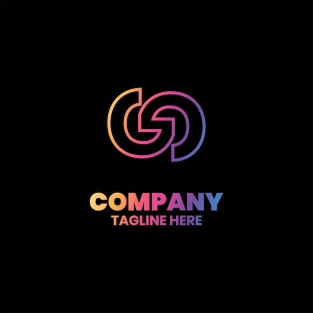 logotipo abstracto con colores degradados