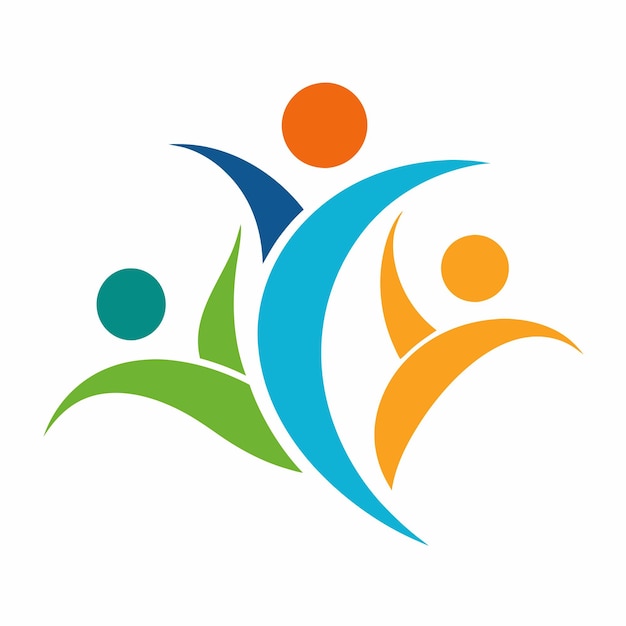 Logotipo abstracto de la comunidad sin fines de lucro