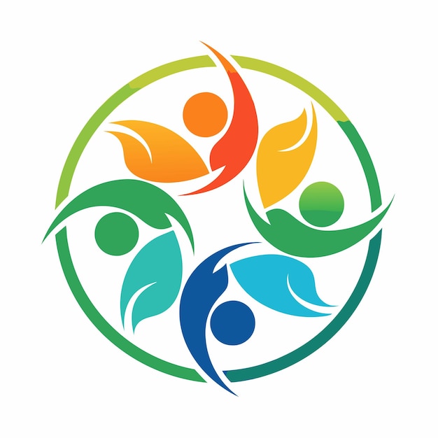 Logotipo abstracto de la comunidad sin fines de lucro