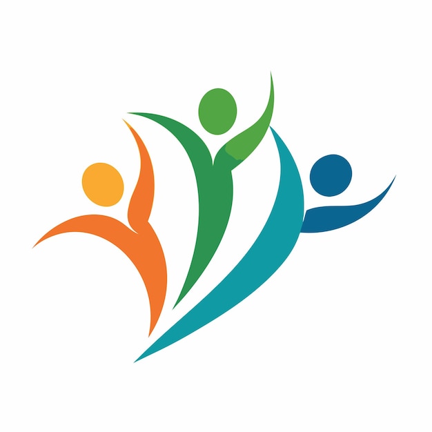 Logotipo abstracto de la comunidad sin fines de lucro
