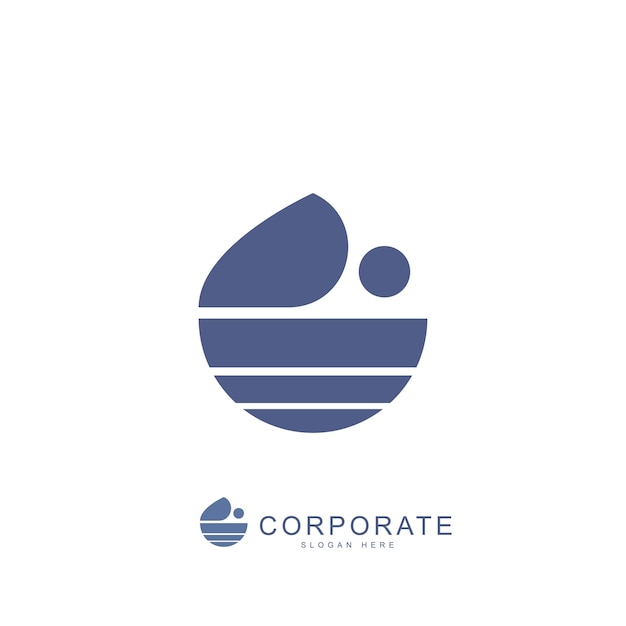 Logotipo abstracto corporativo empresarial minimalista