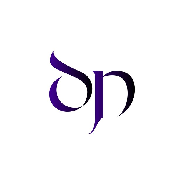 El logotipo abstracto de dp