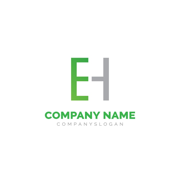 Logotipo abstracto EH