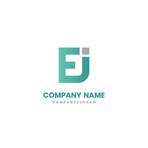 Logotipo abstracto de EJ