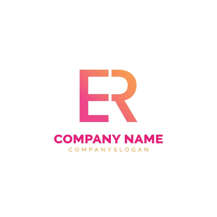 Vector logotipo abstracto de er