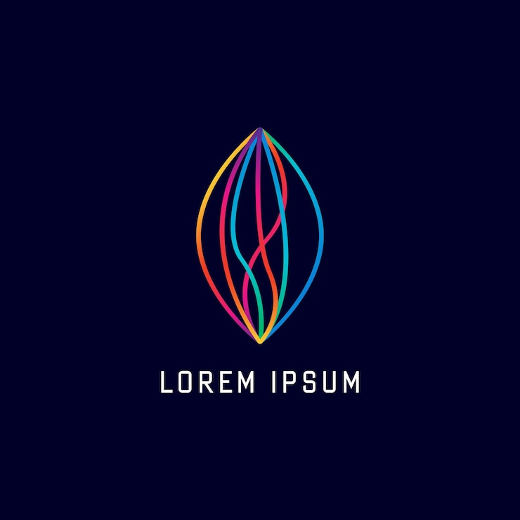 Vector logotipo abstracto con estilo de línea