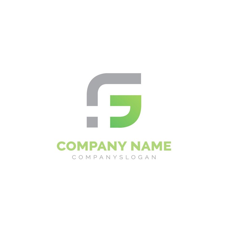 Vector logotipo abstracto de fg