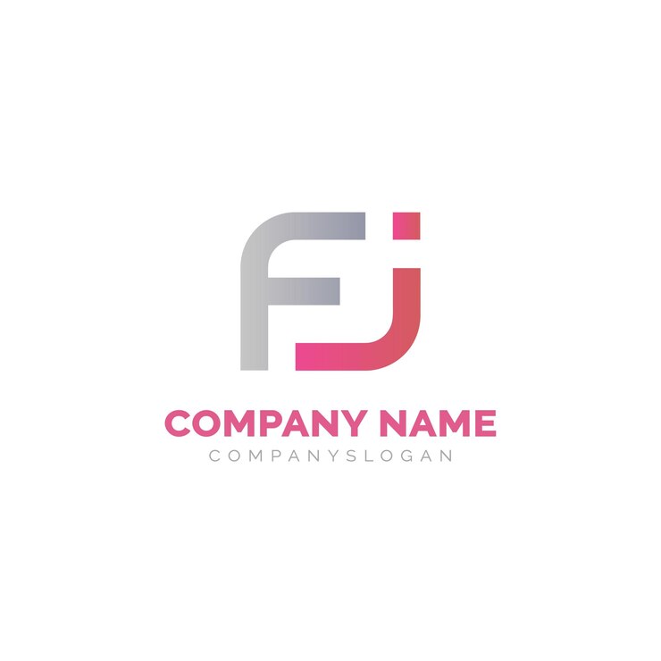 Vector logotipo abstracto de fj