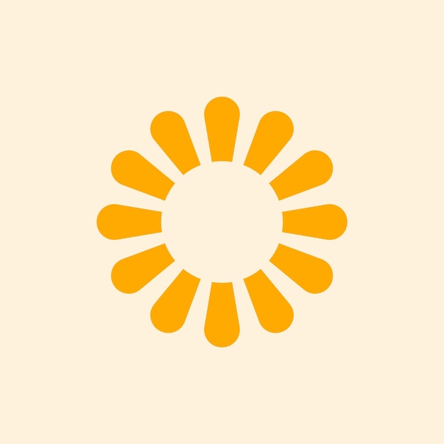 Logotipo abstracto de la flor del sol