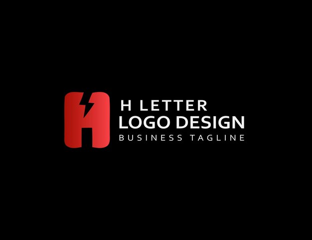 Logotipo abstracto con forma de H