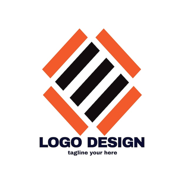 Logotipo abstracto en forma de llama y diseño plano