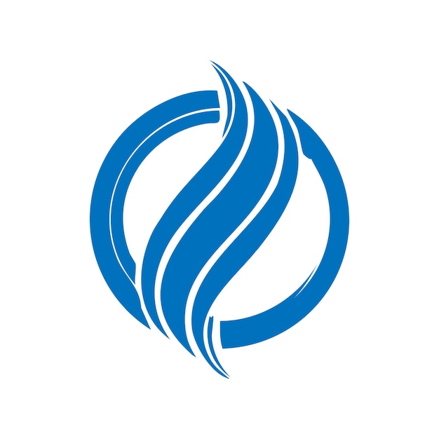 Logotipo abstracto en forma de llama de estilo plano