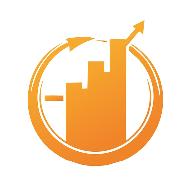 Logotipo abstracto en forma de llama de estilo plano