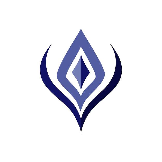 Logotipo abstracto en forma de llama de estilo plano